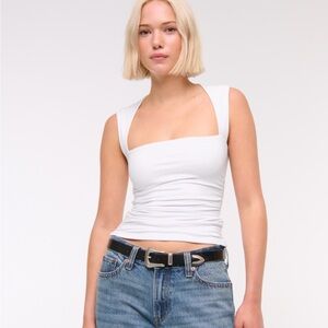 Abercrombie & Fitch “Ava Top” White Women's Tank Top